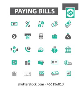paying bills icons