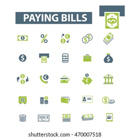 paying bills icons