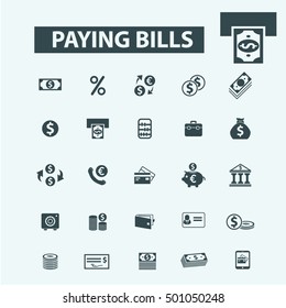 paying bills icons
