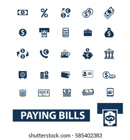 paying bills icons
