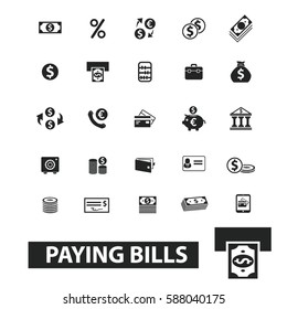 paying bills icons
