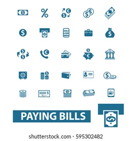 paying bills icons