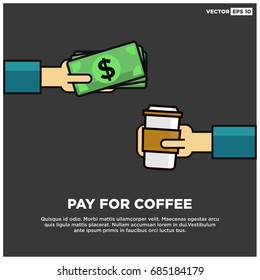 Paying Dollars for Coffee With Text Box Template