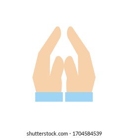 Händchen Ramadan Ikone. Einfache Vektorillustration von Symbolen für i und ux, Website oder mobile Anwendungen