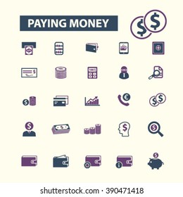 paying money icons
