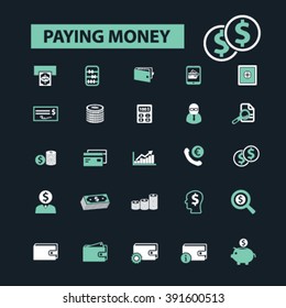 paying money icons

