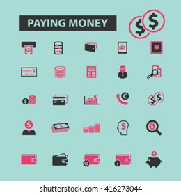 paying money icons
