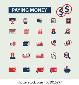 paying money icons
