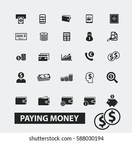 Paying Money Icons Stock Vector (Royalty Free) 588030194 | Shutterstock