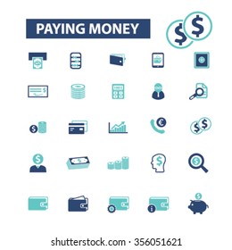paying, payment, money, banking  icons