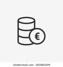 Icono de servidor de pago aislado en segundo plano. Símbolo de base de datos moderno, simple, vector, icono para el diseño de sitios web, aplicación móvil, ui. Ilustración vectorial