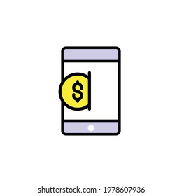 payment application Illustration. modern simple vector icon, flat graphic symbol in trendy flat design style. wallpaper. lockscreen. pattern. frame, background, backdrop, sign, logo.