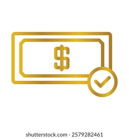 Payment Approval 
Color gradient illustration vector icon which can easily modify or edit 