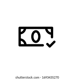 Payment Approved E-Commerce Outline Icon Vector Illustration
