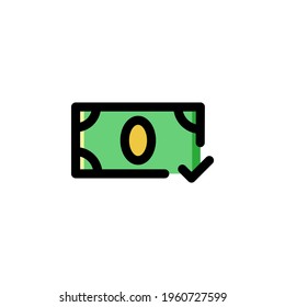Payment Approved E-Commerce Outline Icon Vector Illustration

