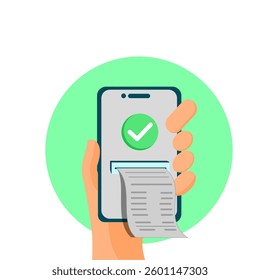 Payment Approved, Mobile Payment Illustration, Fast Payment. Money Transfer, Mobile Wallet Concept for banner, landing page, presentation. EPS 2
