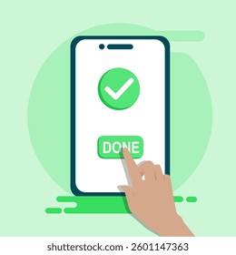 Payment Approved, Mobile Payment Illustration, Fast Payment. Money Transfer, Mobile Wallet Concept for banner, landing page, presentation. EPS 4