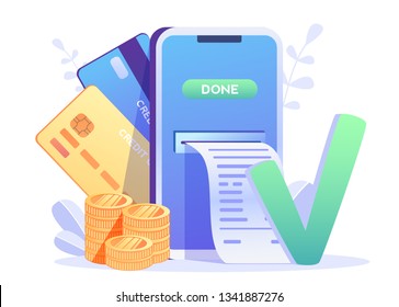 Payment Aproved, Online Card Payment Concept ,Easy Payments. Easy Edit and Customize, Money transfer, Mobile Wallet concept for banner, mobile app, landing page, presentation