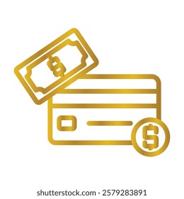 Payment Authorization Color gradient illustration vector icon which can easily modify or edit 