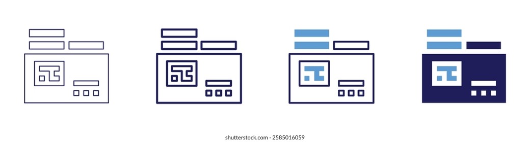 Payment authorization icon in 4 different styles. Thin Line, Line, Bold Line, Duotone. Duotone style. Editable stroke.