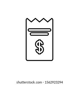 payment bill commerce shopping line image icon illustration