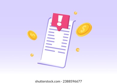 Payment bill due date expiration notification concept. Vector illustrations for banner, website, landing page, flyer.