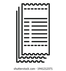 Payment bill icon. Outline Payment bill vector icon for web design isolated on white background