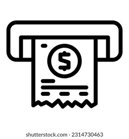 Payment bill icon outline vector. Money freedom. Work free