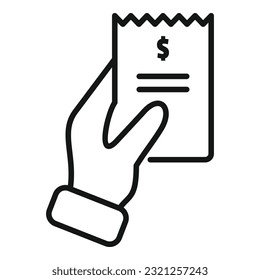 Payment bill icon outline vector. Risk of liability. Security life