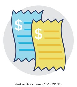Payment and bill invoice, order symbol 