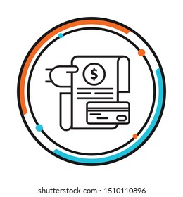 Payment and bill invoice. Order symbol concept. Tax sign design. Paper bank document icon. Vector invoice icon