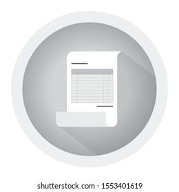 Payment and bill invoice. Order symbol concept. Tax sign design. Paper bank document icon. Vector invoice icon. Black and white icon