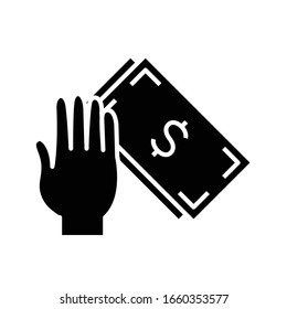 Payment black icon, concept illustration, vector flat symbol, glyph sign.
