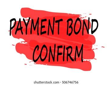 payment bond confirm vector card