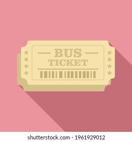 Payment bus ticket icon. Flat illustration of Payment bus ticket vector icon for web design