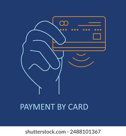 Payment by Card Icon: Secure Digital Transactions, Wireless Payments, Touchless Technology with editable stroke.