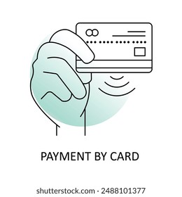 Payment by Card Icon: Secure Digital Transactions, Wireless Payments, Touchless Technology with editable stroke.