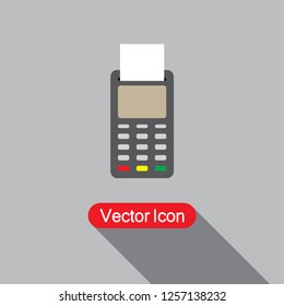 Payment By Credit Card Using Pos Terminal Icon Vector Illustration Eps10