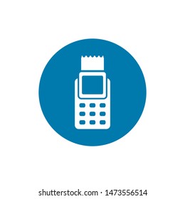 Payment by credit card using POS terminal. Flat illustration.