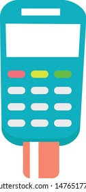 Payment by credit card using trendy icon on white background for web graphic