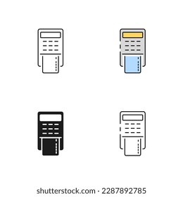 Payment by credit card vector icon in line style, glyph, Lineal color. Finance, money and online banking sign.
