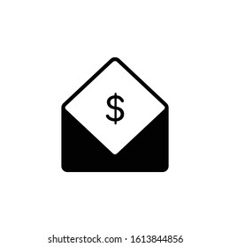 Payment by mail icon black vector illustration
