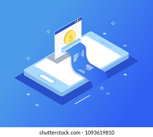 Payment by means of the payments electronic online, smartphone. Receipt of statistics data, notification on financial transaction.