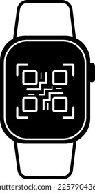 payment by qr code through the watch, cashless payment