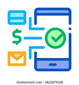 payment by telephone icon vector. payment by telephone sign. color symbol illustration