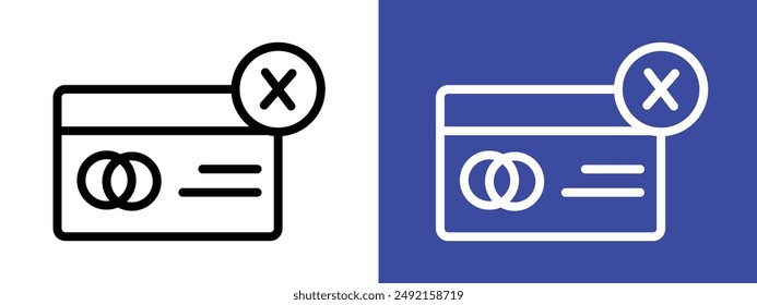 Pago cancelar logo conjunto de signos esquema de Vector
