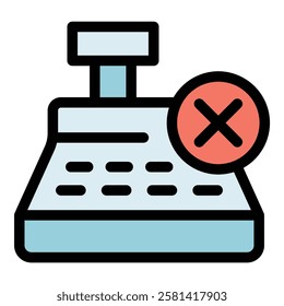 Payment cancellation icon. Outline Payment cancellation vector icon for web design isolated on white background color flat