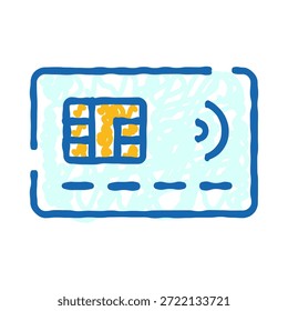 Cartão de pagamento com chip e ondas sem contato que simbolizam a torneira segura para pagar, serviços bancários digitais e transações sem dinheiro para finanças modernas, pagamentos móveis e comércio eletrônico