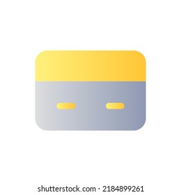 Zahlungskarte flache Farbverlauf-Symbol ui. Kreditkartennummer. Bankkonto. Elektronische Transaktion. Einfach gefülltes Piktogramm. GUI, UX Design für mobile Anwendungen. Vektor-einzelne RGB-Illustration