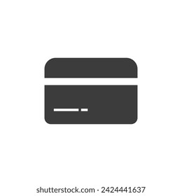 Payment Card Icon Black and White Vector Graphic